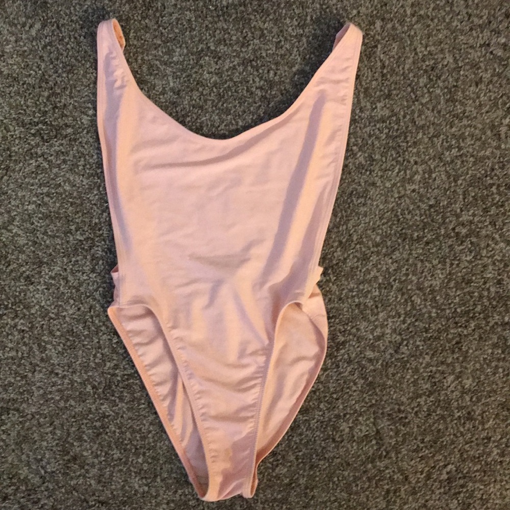 Pink full body bathing suit